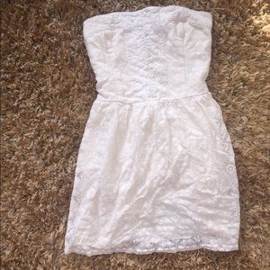 White Strapless Dress
